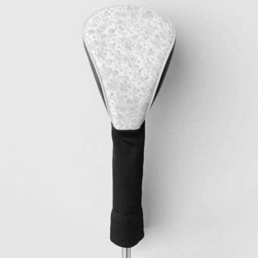 Witte kant golfheadcover (Voorkant)