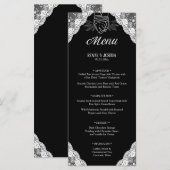 Witte Kant Handvasten Gebonden Handen Bruiloft Menu (Voorkant / Achterkant)