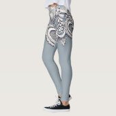 Witte kant harten Romantieke charme Elegant Leggings (Links)