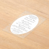  Witte Kant Katholieke bruiloft Acryl Uitnodigingen (Laagn)