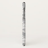 Witte kant patroon op grijze achtergrond Case-Mate iPhone case (Achterkant/links)