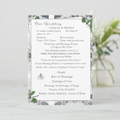 Witte kant & Roos bladeren nuptiale massa Programma (Staand voorkant)