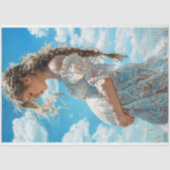 Witte Kanten Kraam Bruiloftsshower Découpage Tissuepapier (Voorkant)