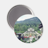 Witte Kasteel Linderhof bloemen Magneet (Voorkant / Achterkant)