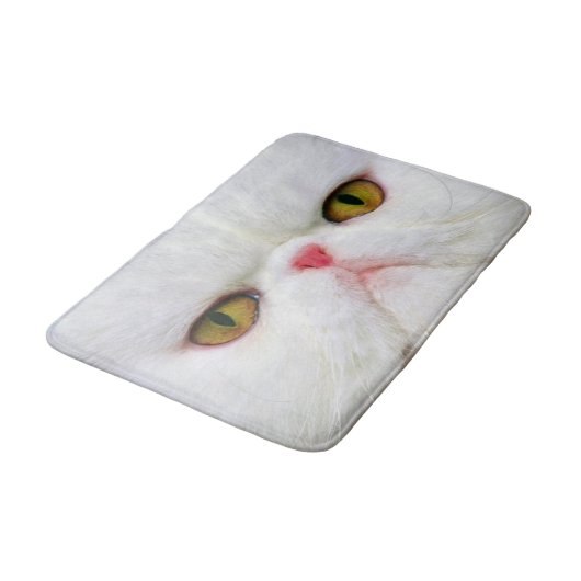 Witte Kat Badmat (Gekanteld)