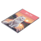 Witte kat bij het meer notitieboek (Linkerzijde)