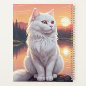 Witte kat bij het meer planner (Achterkant)