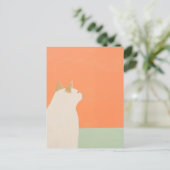 Witte Kat Briefkaart (Staand voorkant)