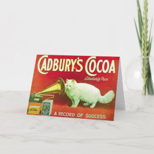  witte kat cadbury's cacao en briefkaart