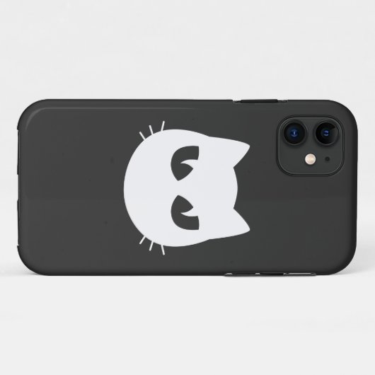 witte kat Case-Mate iPhone case (Achterkant (horizontaal))