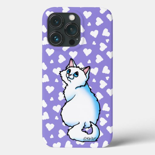 Witte kat Case-Mate iPhone case (Achterkant)