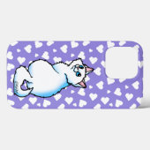 Witte kat Case-Mate iPhone case (Achterkant (horizontaal))
