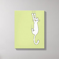 Witte kat die blijft hangen met wetten