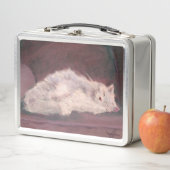 Witte kat die slaapt Maureen Girard (In situ)