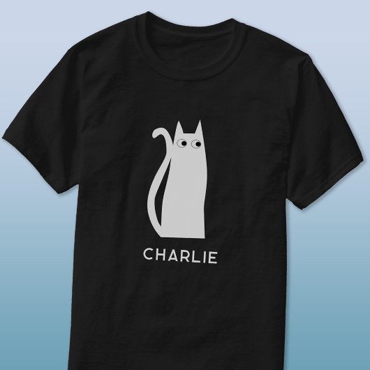 Witte kat gepersonaliseerd t-shirt