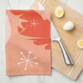 Witte kat & hulst, watermeloen, theedoek (Quarter Fold)