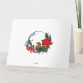 Witte Kat Kerst Ornamenten Grappig Kaart (Achterkant)