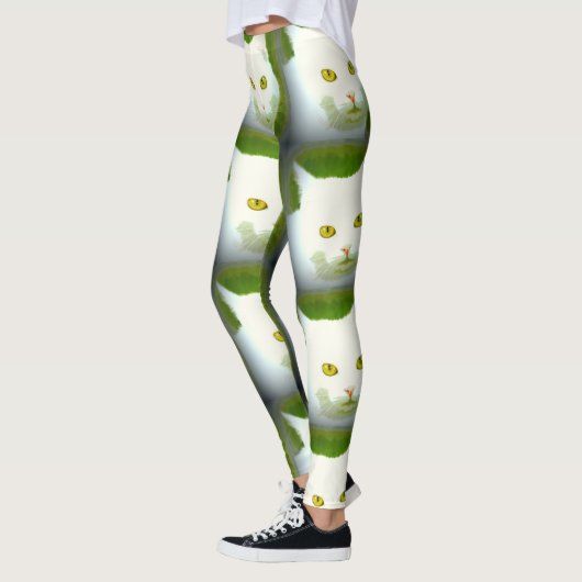 witte kat leggings (Links)