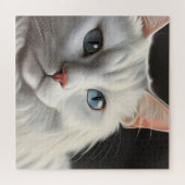 Witte kat legpuzzel (Horizontaal)