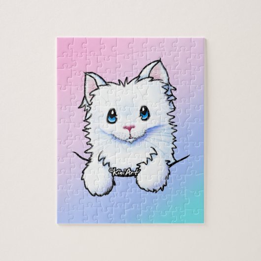 Witte Kat Legpuzzel (Verticaal)