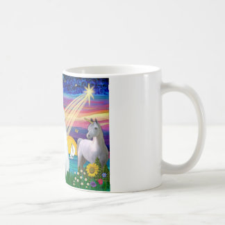 Witte kat - Magische nacht Koffiemok