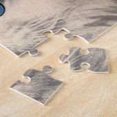 witte kat met blauwe ogen legpuzzel (Zijkant)