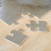 Witte kat met gele ogen ogen legpuzzel (Zijkant)