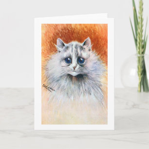 Witte kat met lange adem, Louis Wain Kaart