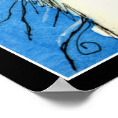 Witte kat met oneven ogen poster (Hoek)