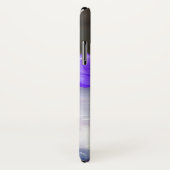 Witte kat met Paarse bloemkraag Case-Mate iPhone Case (Achterkant / rechts)