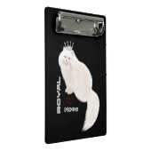 Witte kat mini klembord (Schuin)