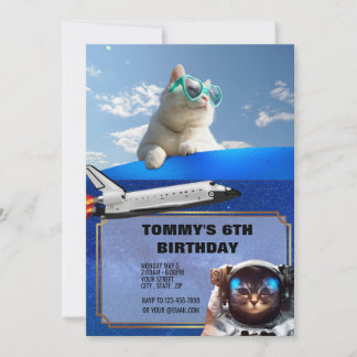 Witte kat op vakantie kaart