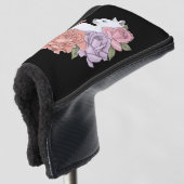 Witte Kat Perzik Lavendel Perzik Rozen Golfheadcover (3/4 voorkant)