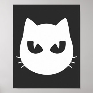 witte kat poster