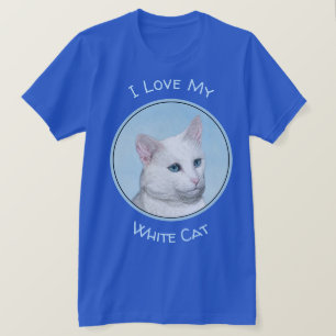 Witte kat schilderen - Kute Original Cat Art T-shirt
