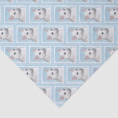 Witte kat schilderen - Kute Original Cat Art Tissuepapier (Detail)