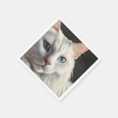 Witte kat servet (Hoek)