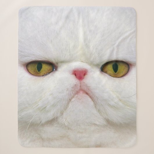Witte kat sherpa deken (Voorkant)