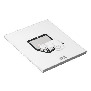 Witte kat slapen op laptop Notitieblok