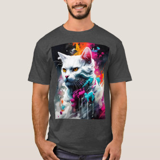 witte kat t-shirt