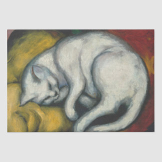 Witte kat tissuepapier