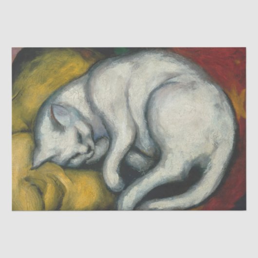 Witte kat tissuepapier (Voorkant)