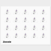Witte Kat Viering Sticker (Vel)