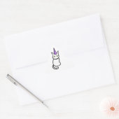 Witte Kat Viering Sticker (Envelop)
