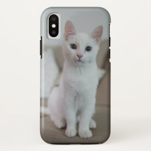 Witte kat Zazzle_Growshop. iPhone XS Hoesje