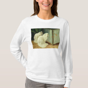 Witte katten die Goldfish bekijken T-shirt