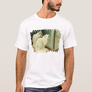 Witte katten die Goldfish bekijken T-shirt