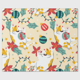 Witte Katten Inpakpapier