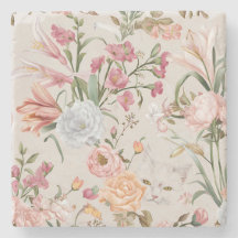 Witte katten Roze rozen Bloemmotief