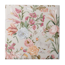 Witte katten Roze rozen Bloemmotief